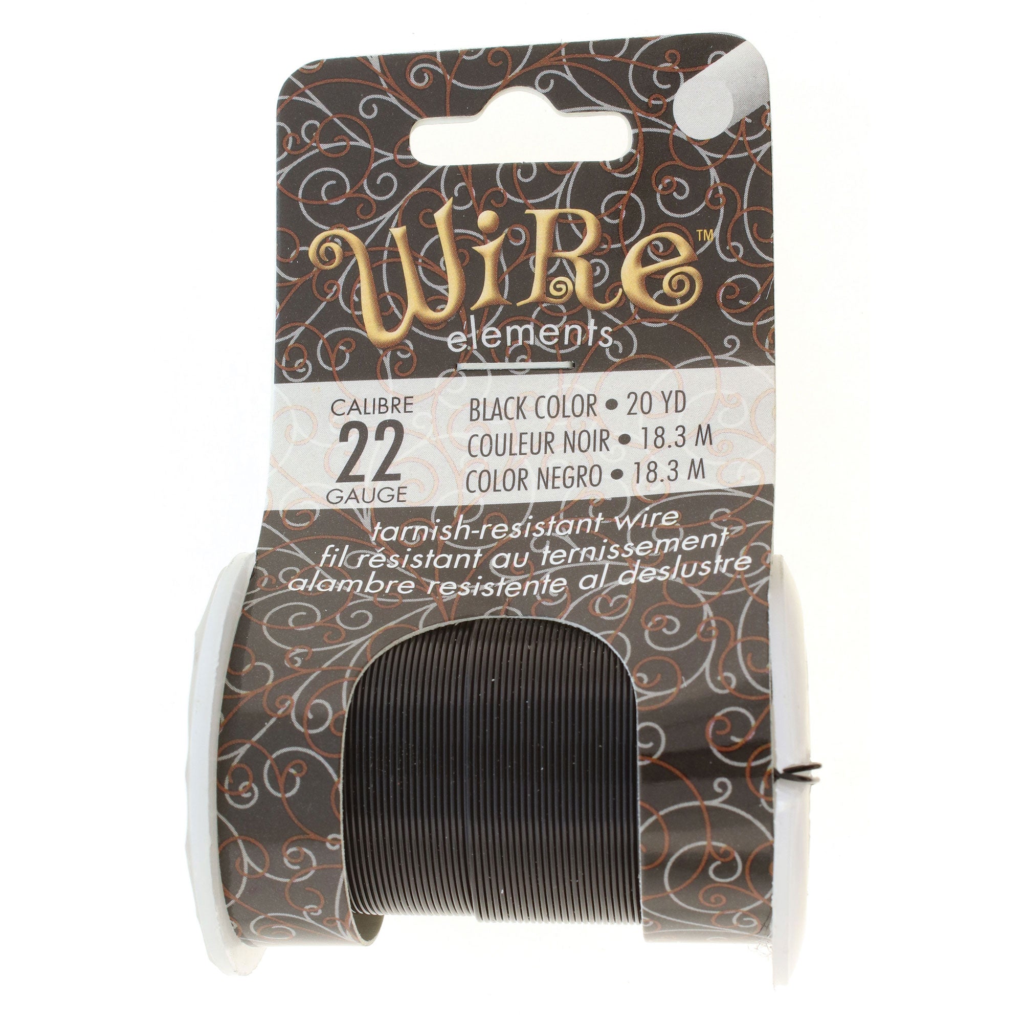 Black 22 Gauge Tarnish-Resistant Wire Elements by BeadSmith