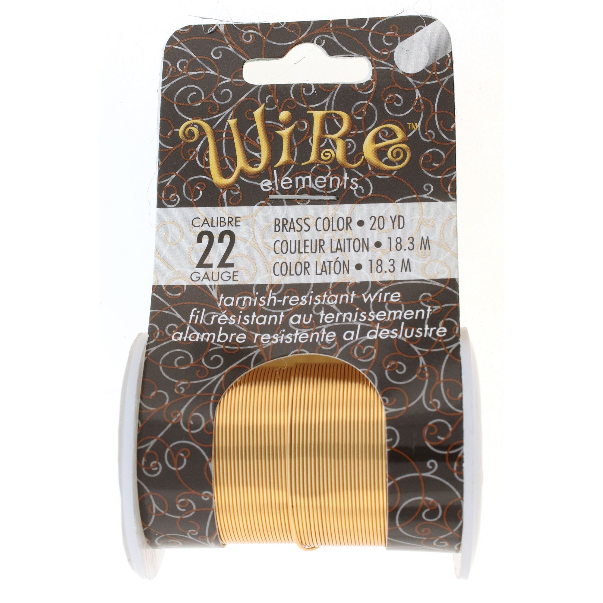 Brass 22 Gauge Tarnish-Resistant Wire Elements by BeadSmith