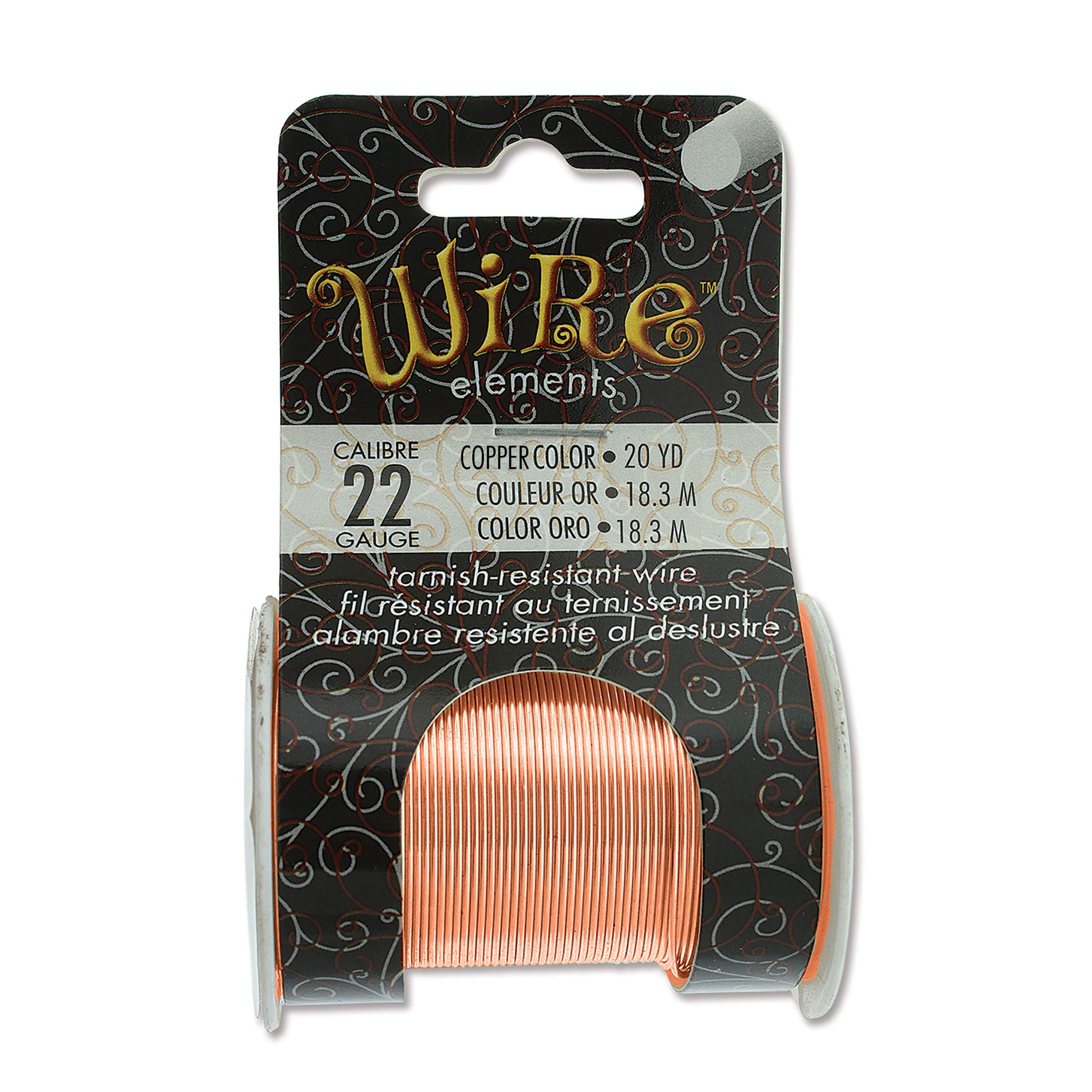 Copper 22 Gauge Tarnish-Resistant Wire Elements by BeadSmith