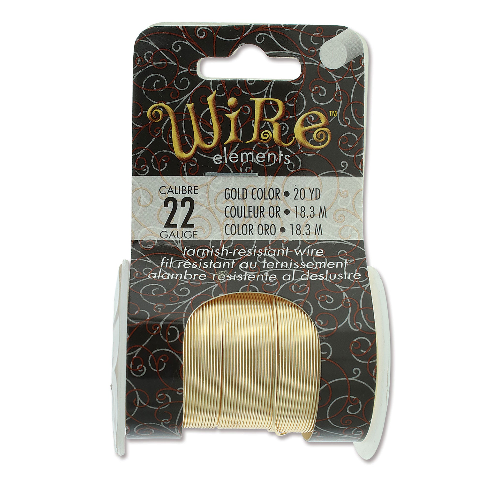 Gold Color 22 Gauge Tarnish-Resistant Wire Elements by BeadSmith