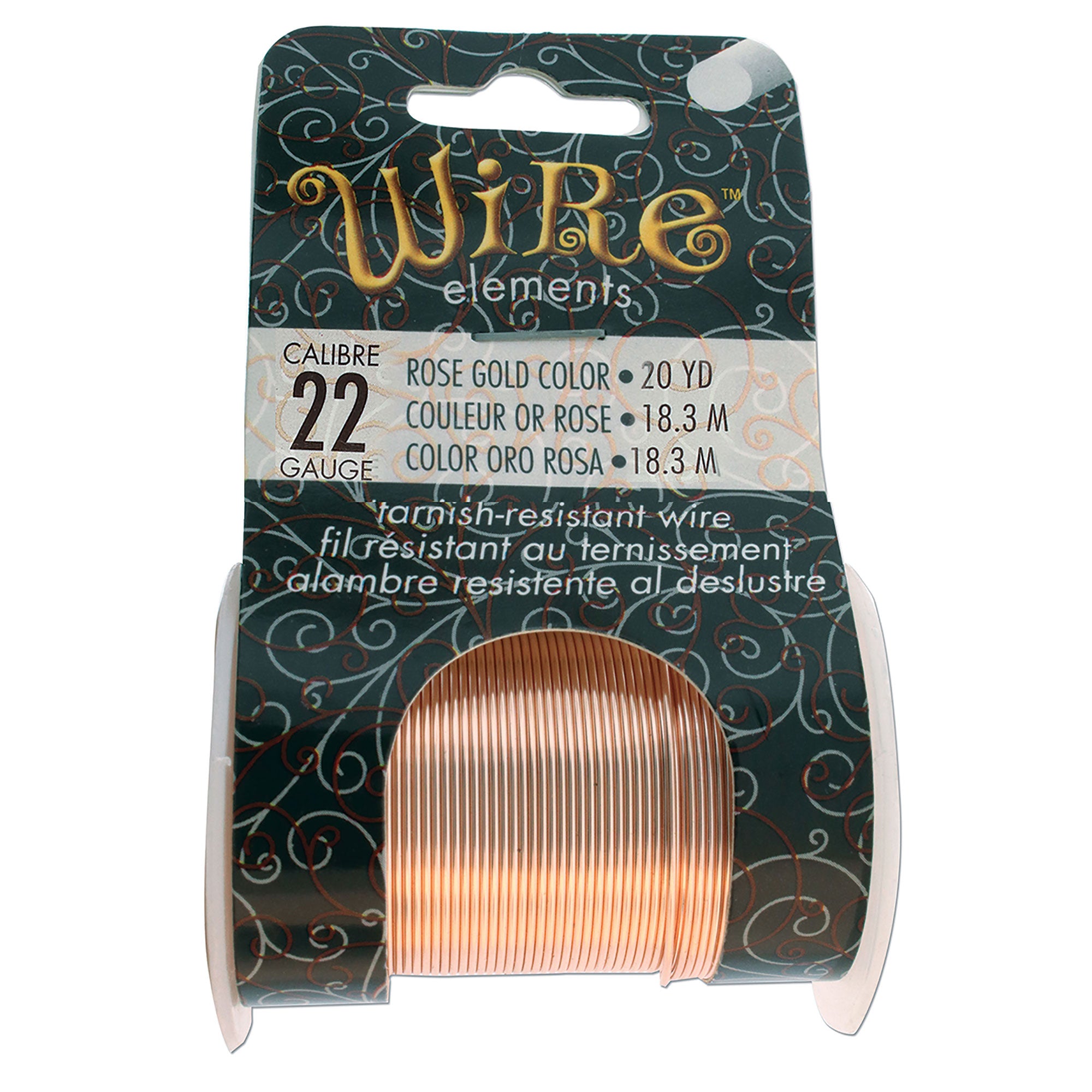 Rose Gold 22 Gauge Tarnish-Resistant Wire Elements by BeadSmith