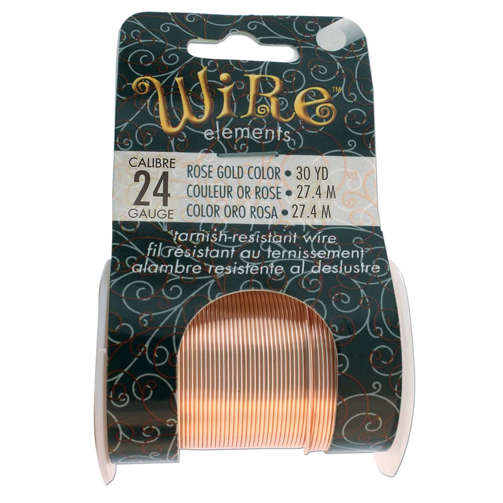 Rose Gold 24 Gauge Tarnish-Resistant Wire Elements by BeadSmith