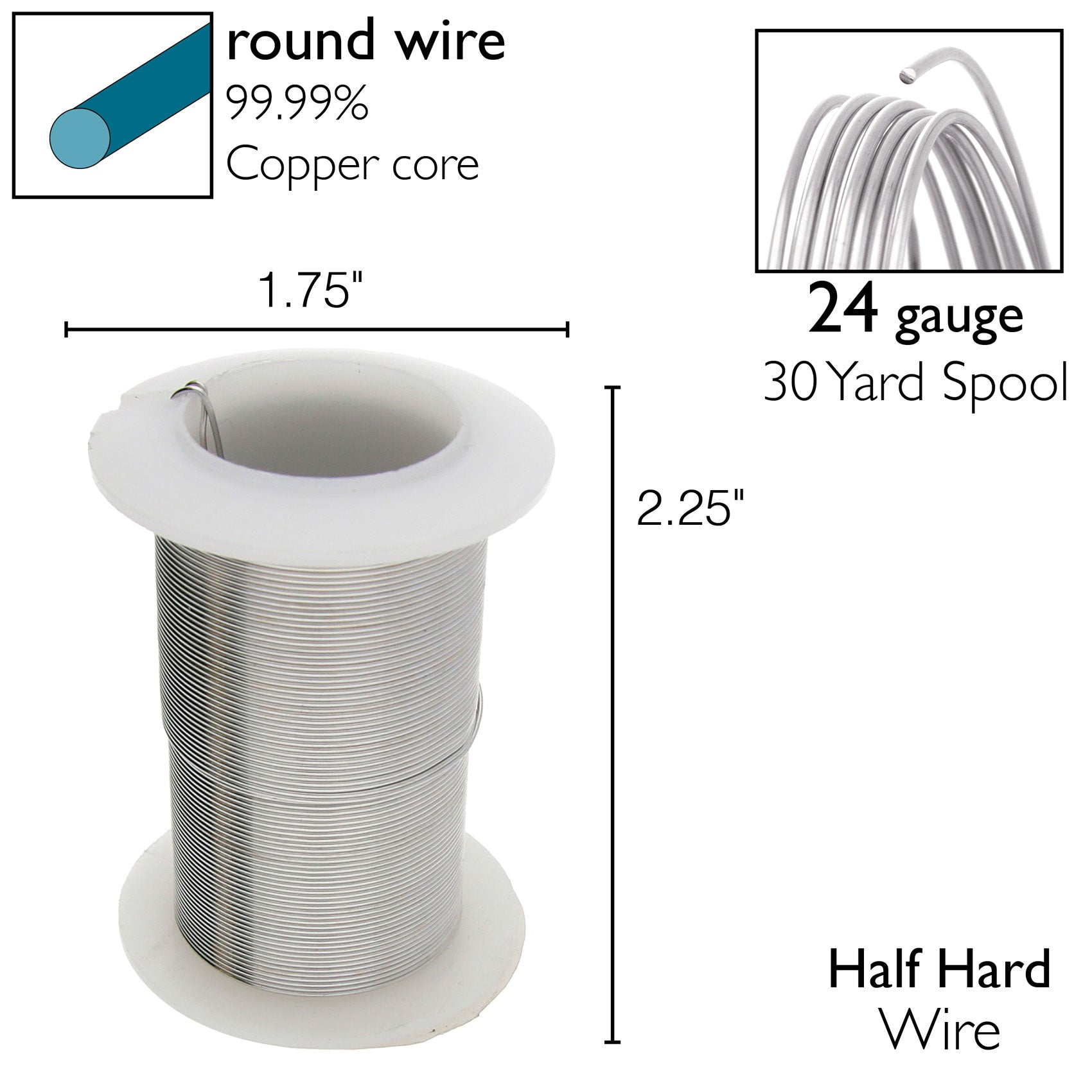 Titanium 24 Gauge Tarnish-Resistant Wire Elements by BeadSmith