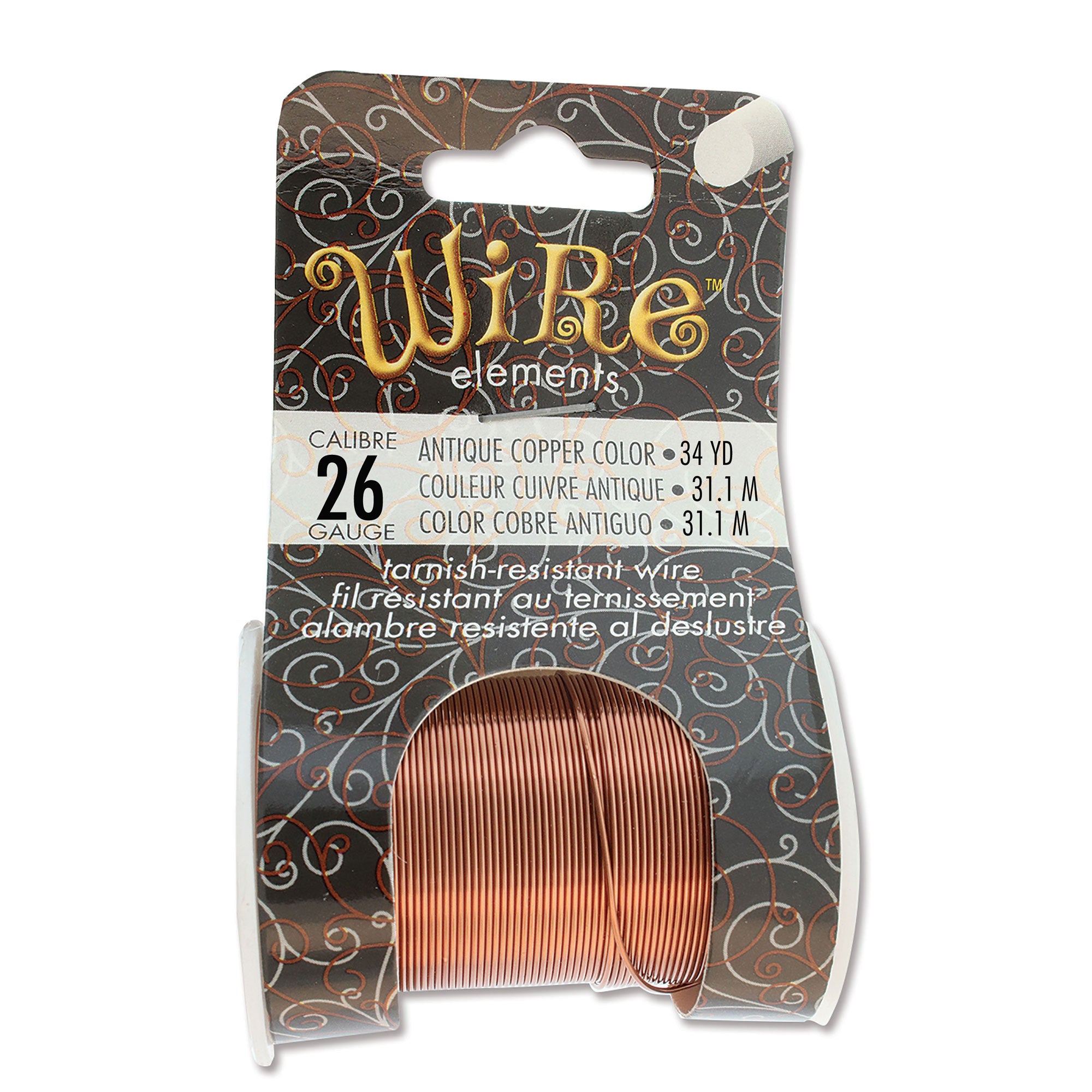 Antique Copper 26 Gauge Tarnish-Resistant Wire Elements by BeadSmith