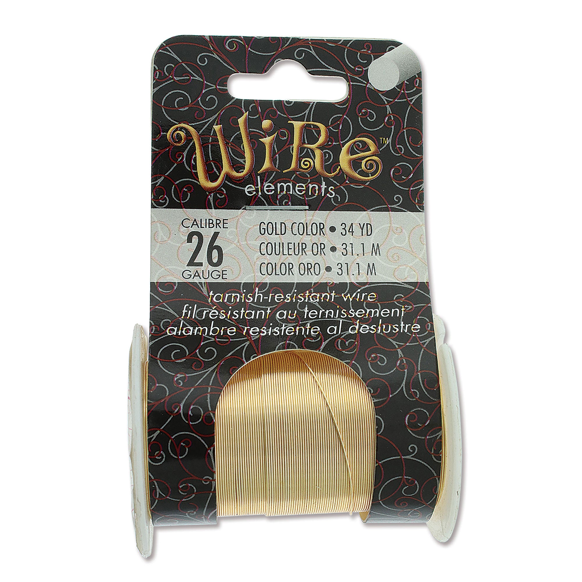 Gold Color 26 Gauge Tarnish-Resistant Wire Elements by BeadSmith