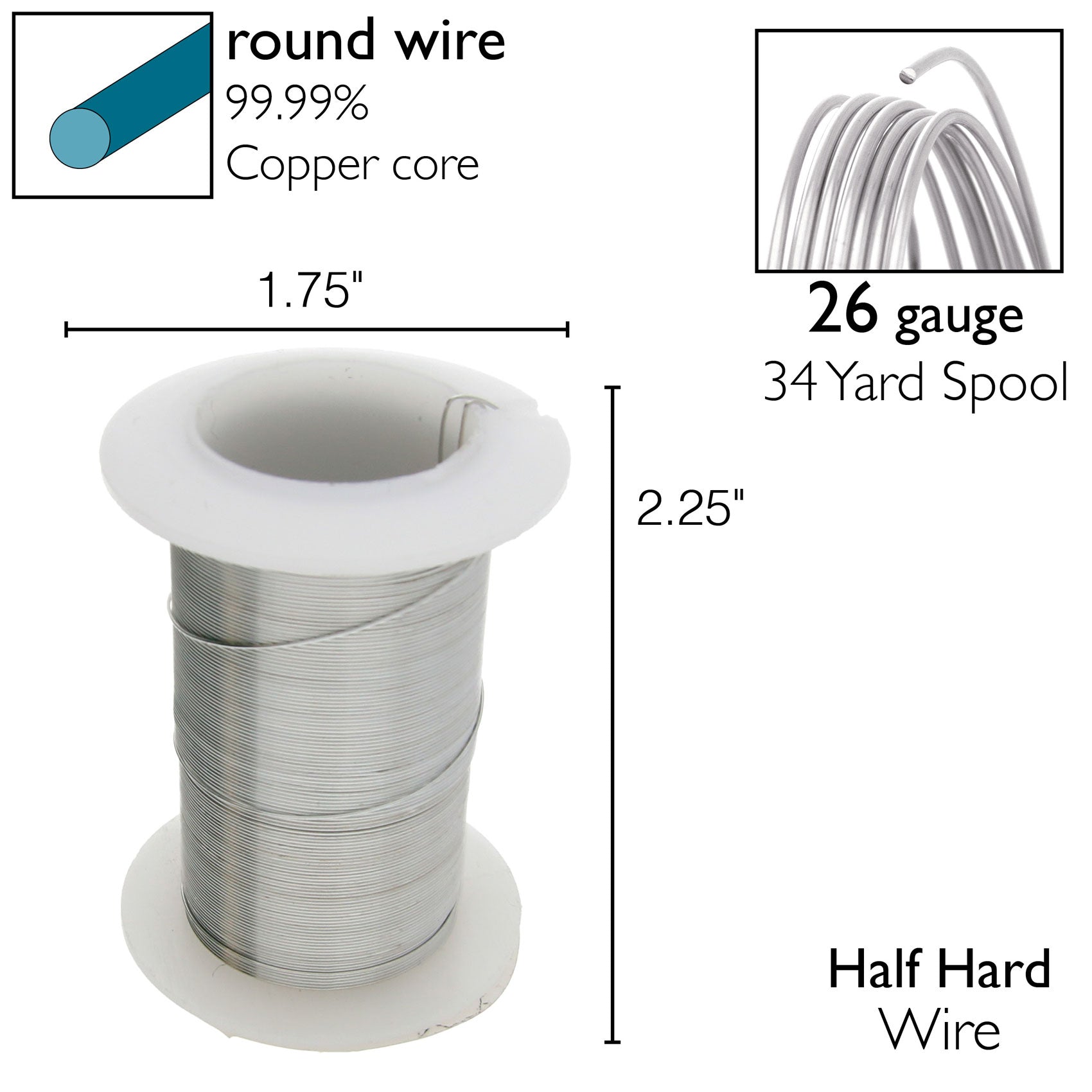 Titanium 26 Gauge Tarnish-Resistant Wire Elements by BeadSmith