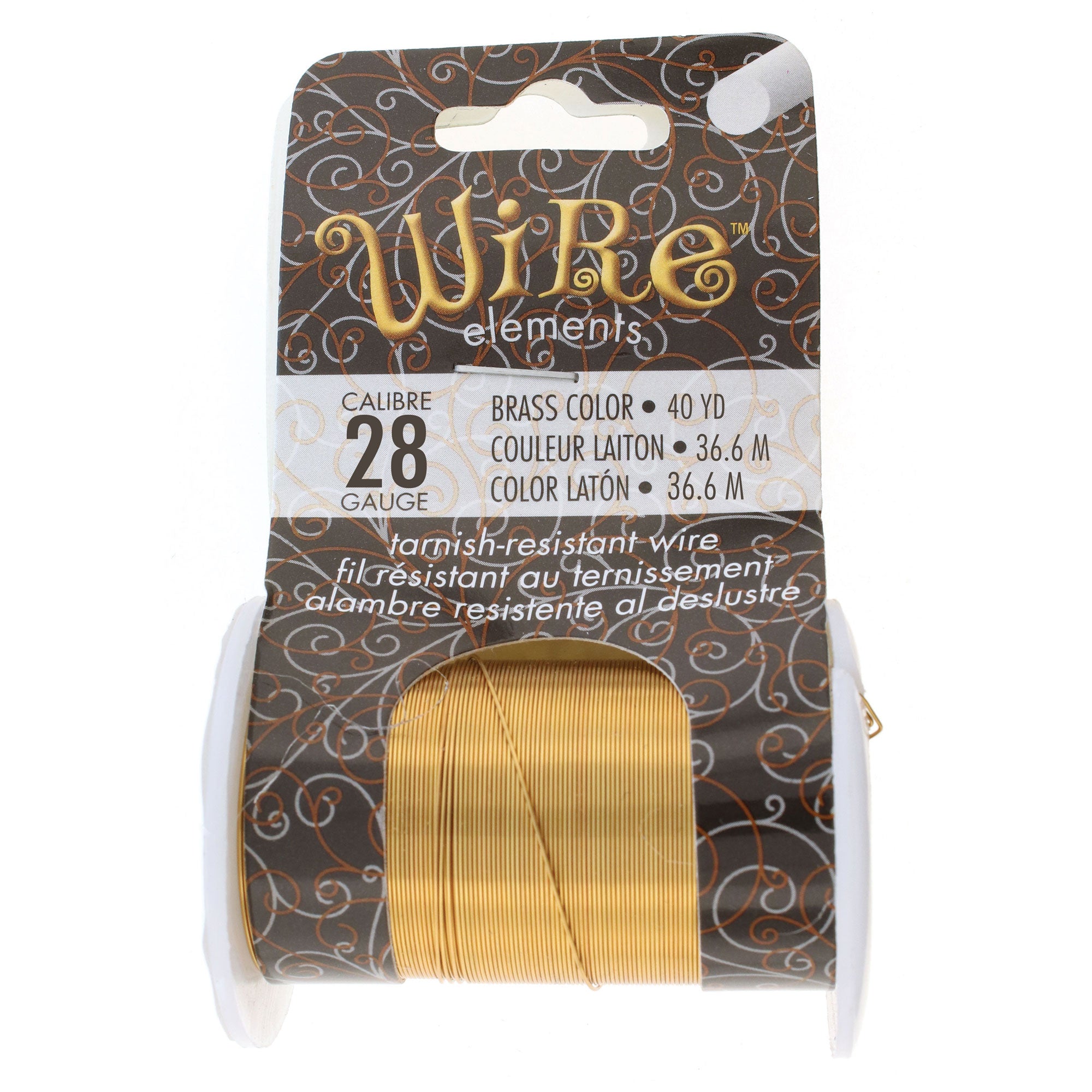 Brass 28 Gauge Tarnish-Resistant Wire Elements by BeadSmith