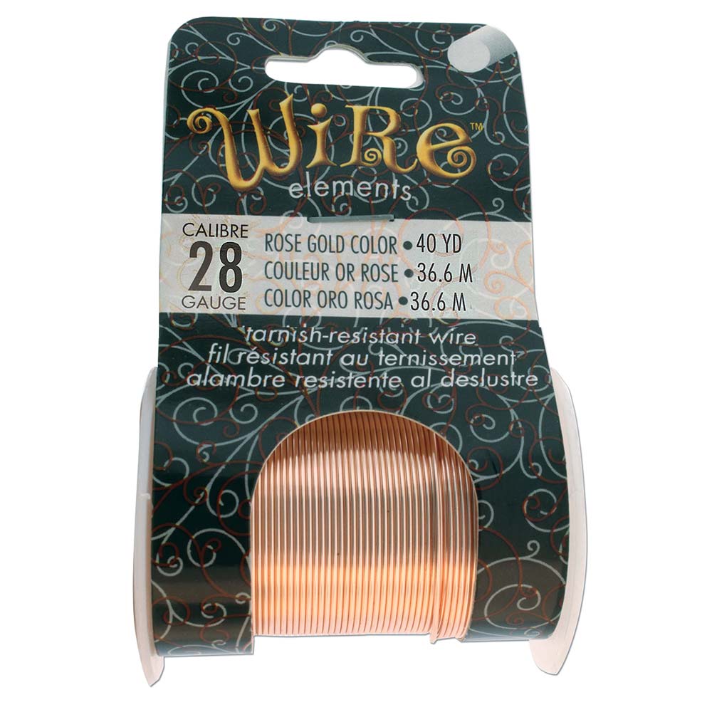 Rose Gold 28 Gauge Tarnish-Resistant Wire Elements by BeadSmith