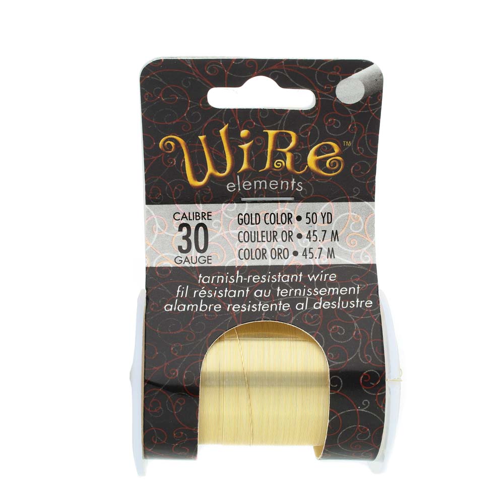 Gold Color 30 Gauge Tarnish-Resistant Wire Elements by BeadSmith