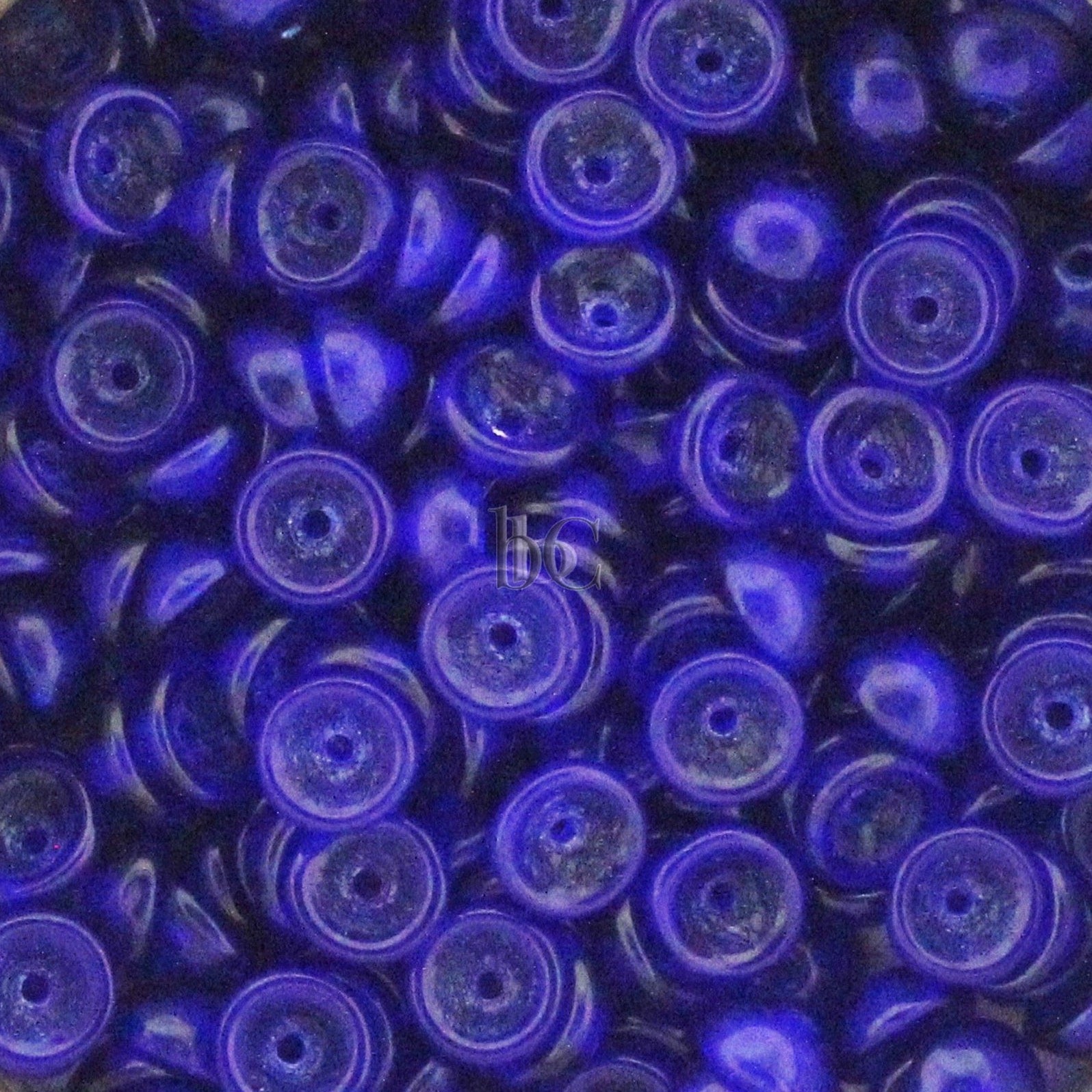 TeaCup Bead Cobalt Transparent Blue 4mm Czech Glass Bead Cap ~ 100pcs