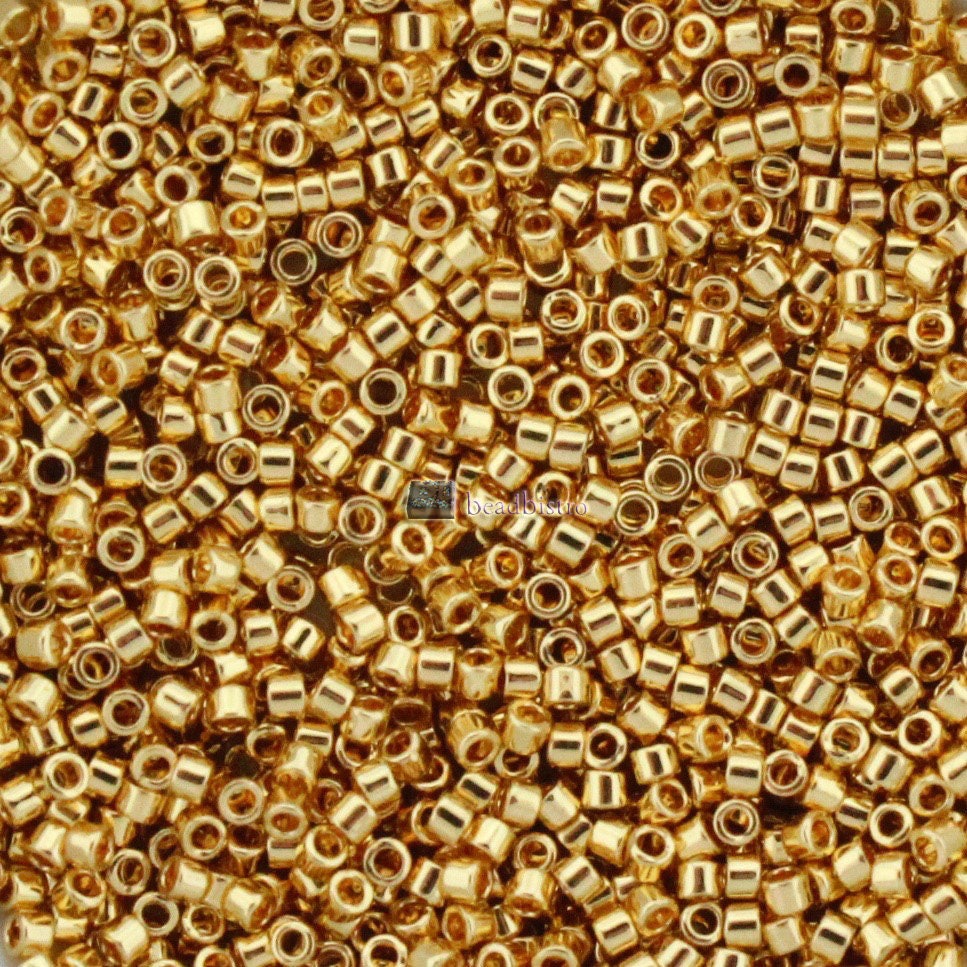 Choose your Size * 24KT GOLD - Bright 24Kt Gold Plated - MIYUKI Japanese seed beads - size 8 - size 11 - size 15- and Delica size 11 - # 191