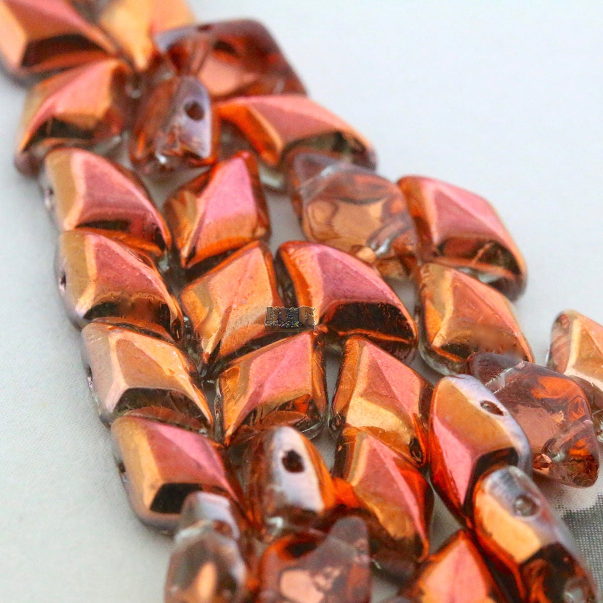 70pcs Czech GEMDUO 2-hole Beads - Czech Glass Beads - Crystal SUNSET * 5x8mm