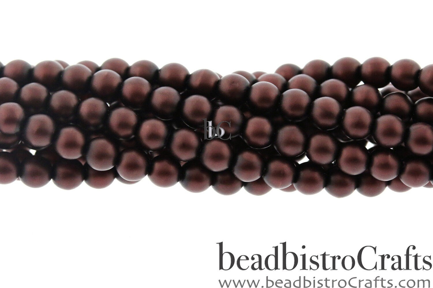 50pcs 4mm round Czech glass bead - SATIN METALLIC Dark BRONZE - 4mm Druk beads