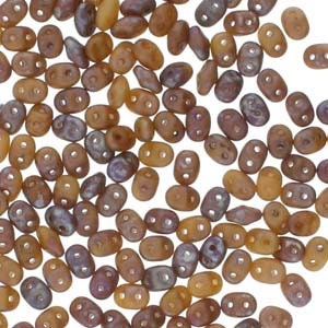 10g Czech SuperDuos 2-hole Beads - Beige Matte REMBRANDT * 2.5x5mm