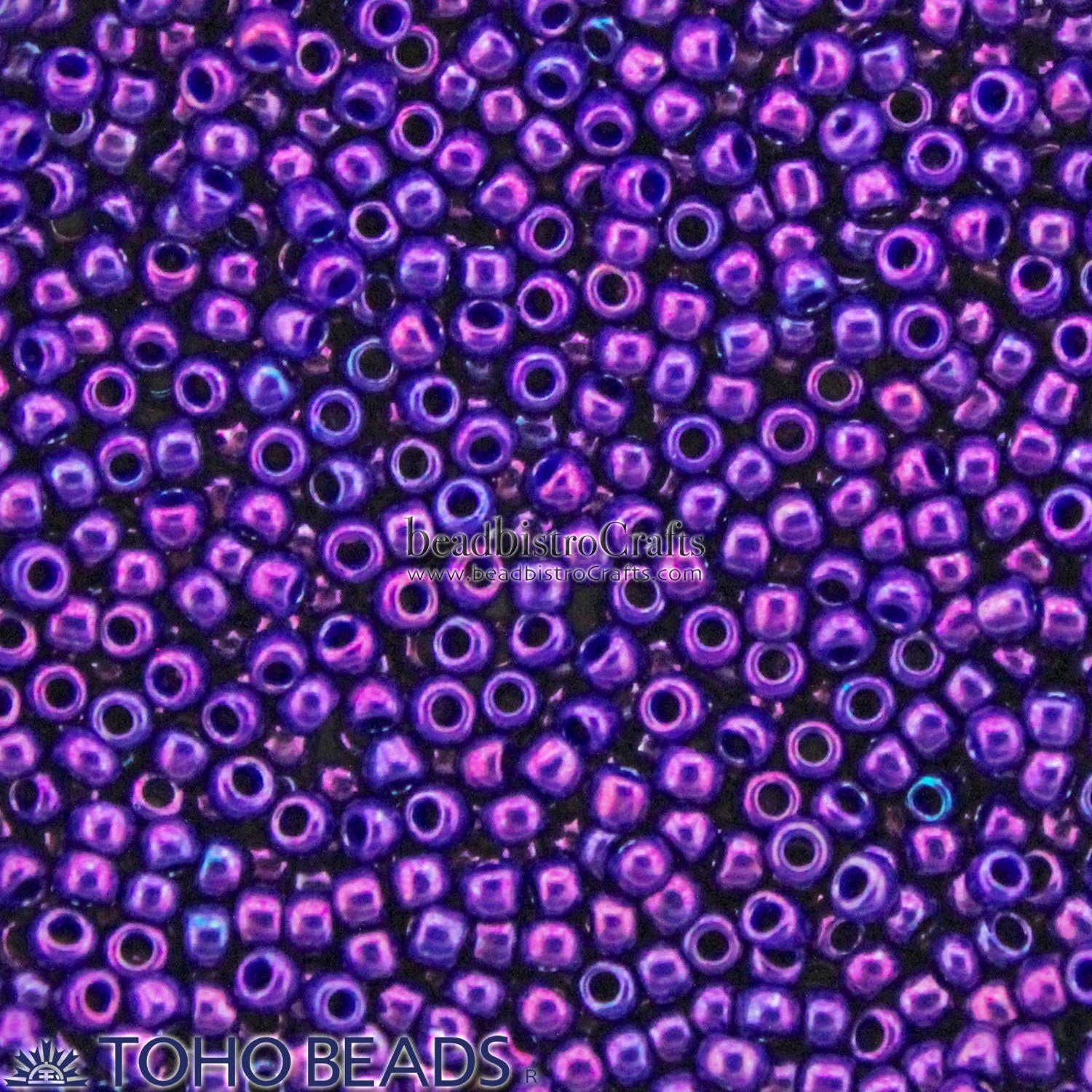 10g TOHO 15/0 * 11/0 * 8/0  ROUND Seed beads - HIGHER-Metallic Grape - size 15, size 11 or size 8 seed beads - 461