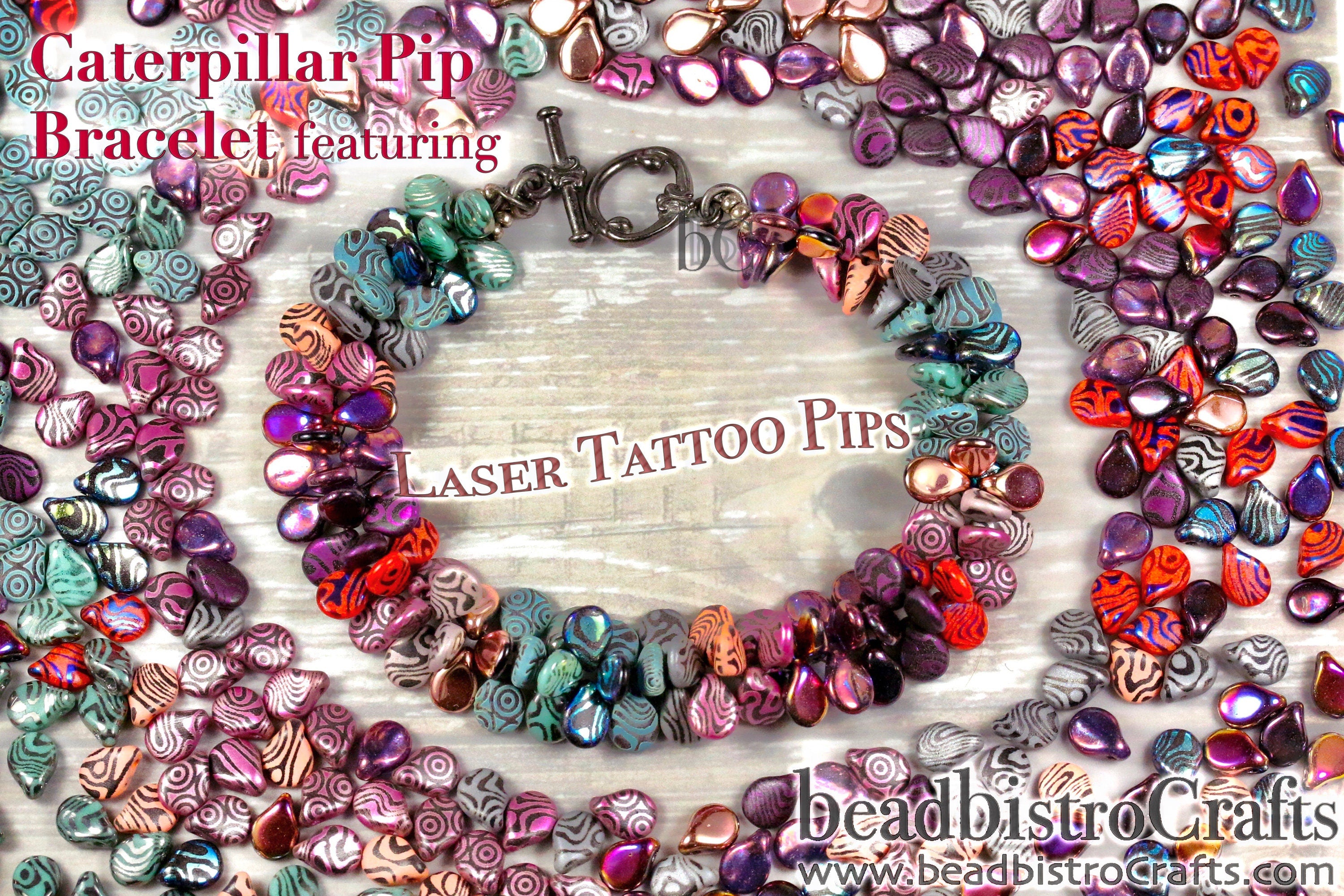 LASER Tattoo Pip Beads - 35pcs Czech Glass * Jet BRONZE LEAF Design Petals - Drop Beads - Preciosa pip 5x7mm