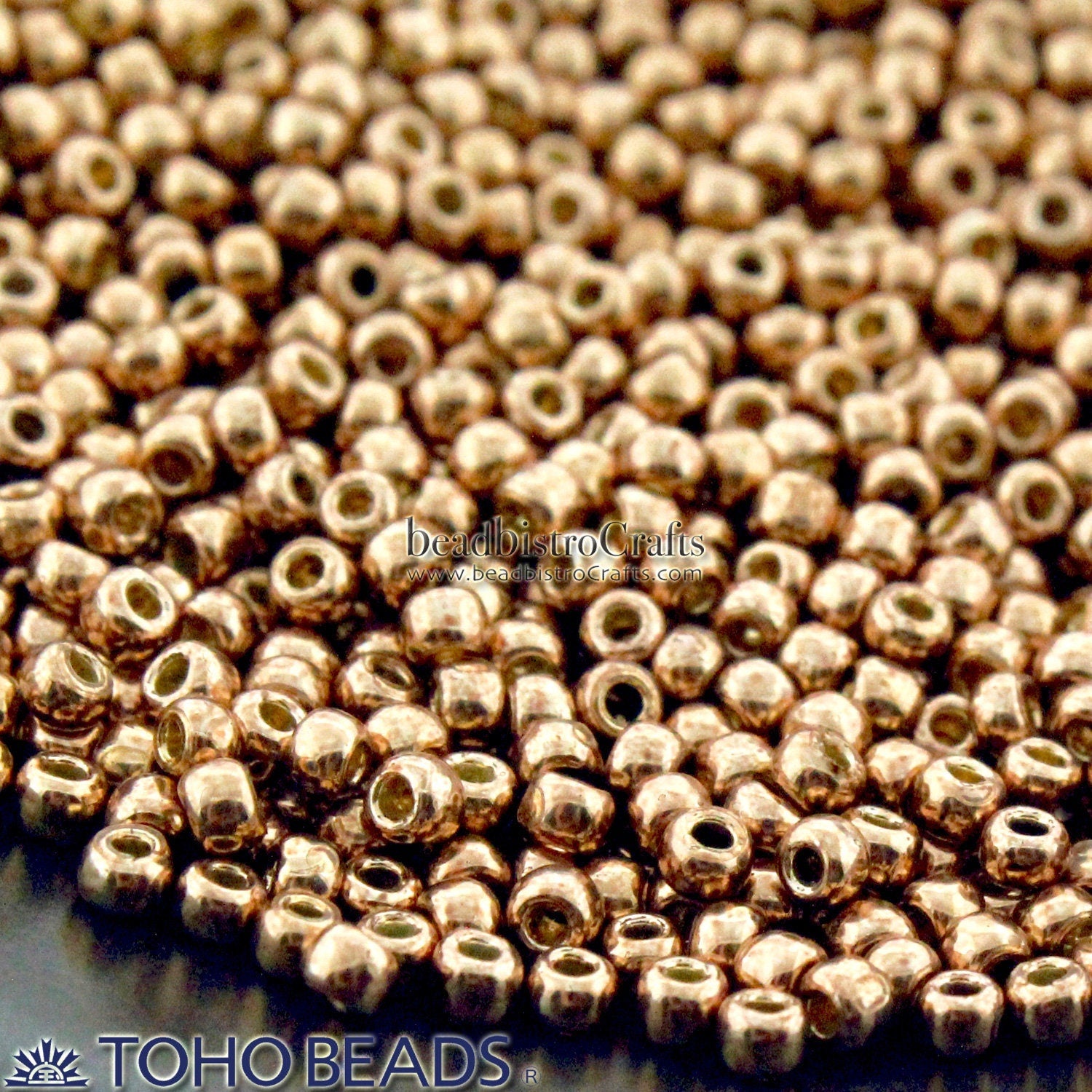 10g TOHO 11/0 ROUND Seed beads - PermaFinish GALVANIZED Almond - size 11 metallic seed beads - PF593