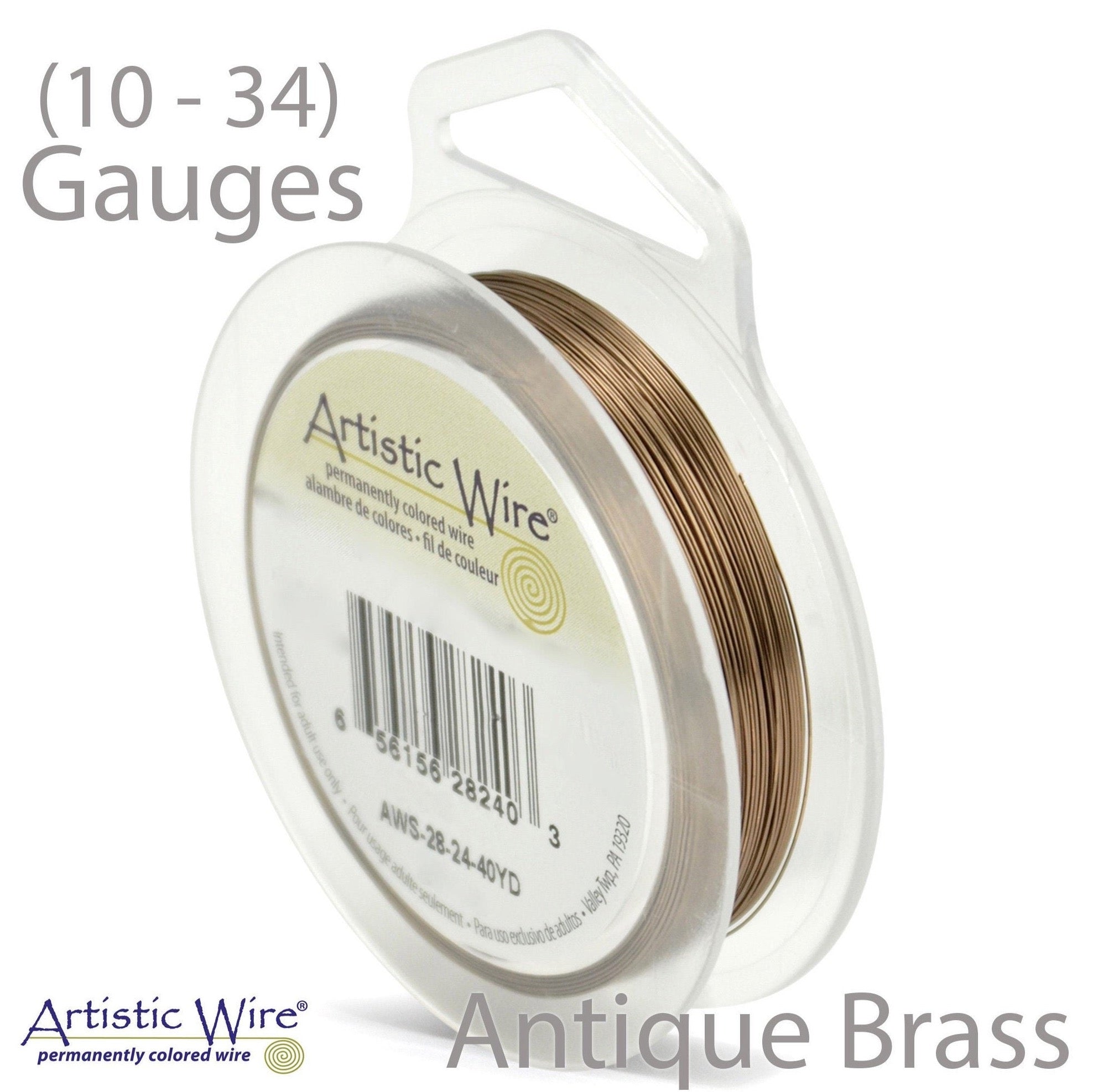 Antique Brass Artistic Wire Tarnish Resistant Craft Wire Brown Color Wire (10, 12, 14, 16, 18, 20, 22, 24, 26, 28, 30, 32, 34 Gauge)