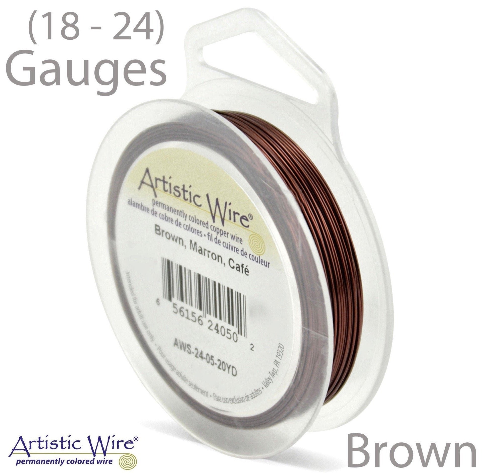 Brown Artistic Wire Tarnish Resistant Craft Wire (18, 20, 22, 24 Gauge)