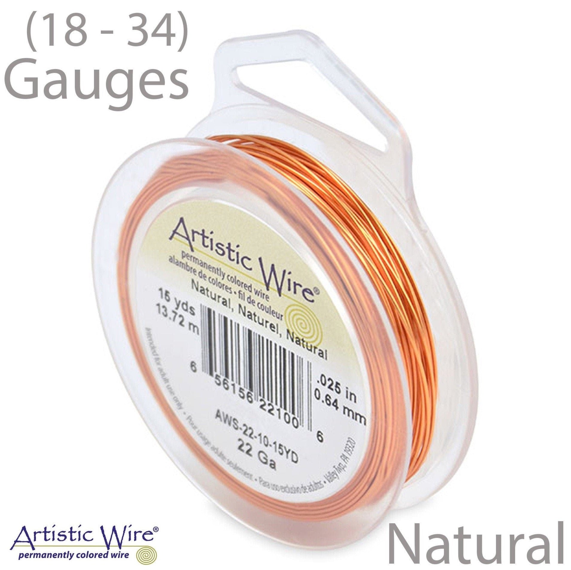 Natural Copper Artistic Wire Tarnish Resistant Craft Wire 18, 20, 22, 24, 26, 28, 30, 32, 34 Gauge Wire