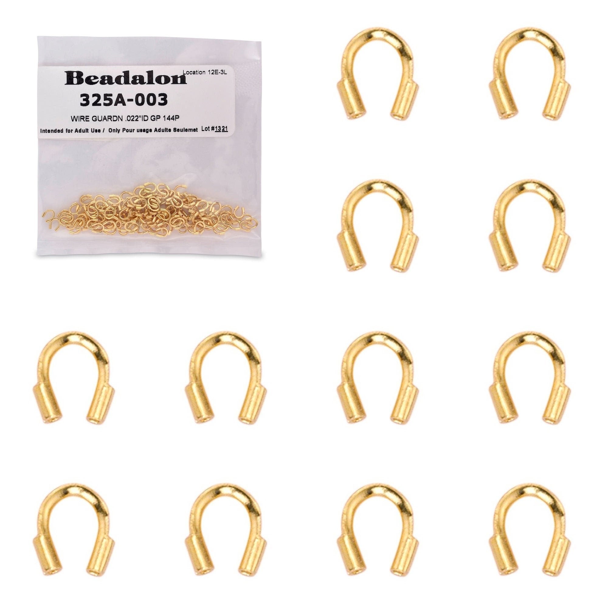 Beadalon .022" Wire Guardians (144 PCS) Gold Color - Bulk Package