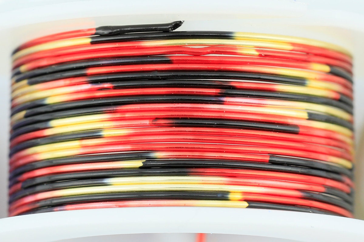 Red, Gold, Black MultiColor Artistic Wire 20 Gauge Craft Wire ~ 4 Yards