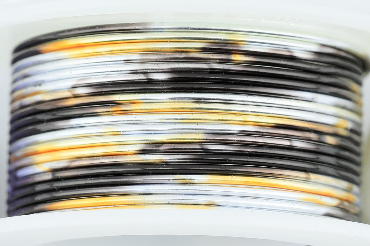 Silver, Gold, Black MultiColor Artistic Wire 18 Gauge Craft Wire ~ 2 Yards