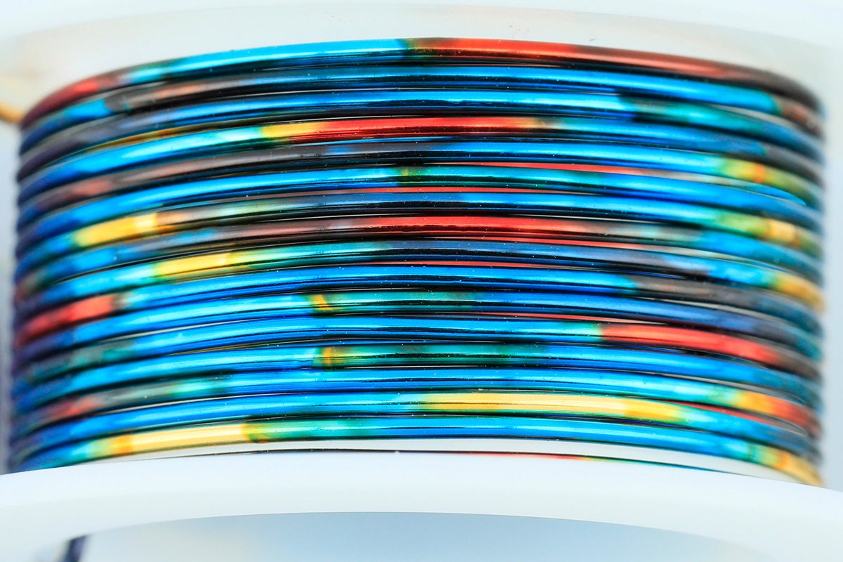 Blue, Red, Gold MultiColor Artistic Wire 20 Gauge Craft Wire ~ 4 Yards