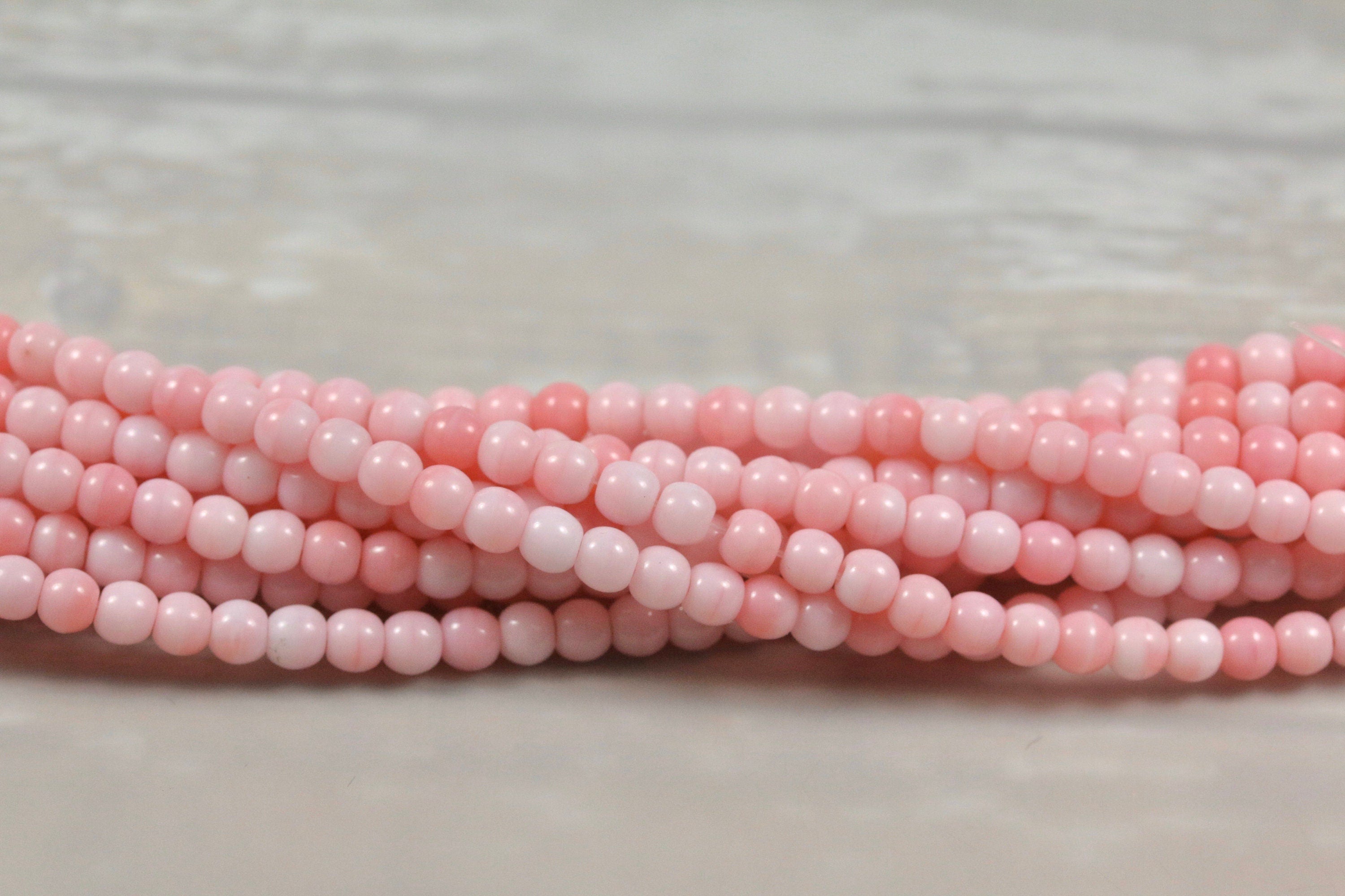 3.8mm round Czech glass - Druk glass bead - Opaque Pink Coral glass - LIGHT PINK - 50pcs - 150pcs round glass beads