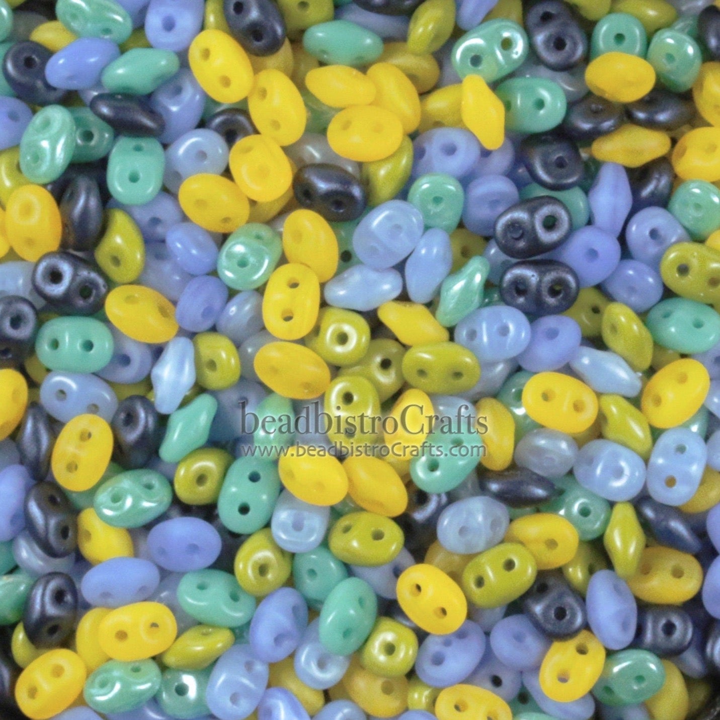 20g Czech SuperDuo 2 hole beads - COASTAL SUNSHINE Mix / Custom Mix - 2.5x5mm