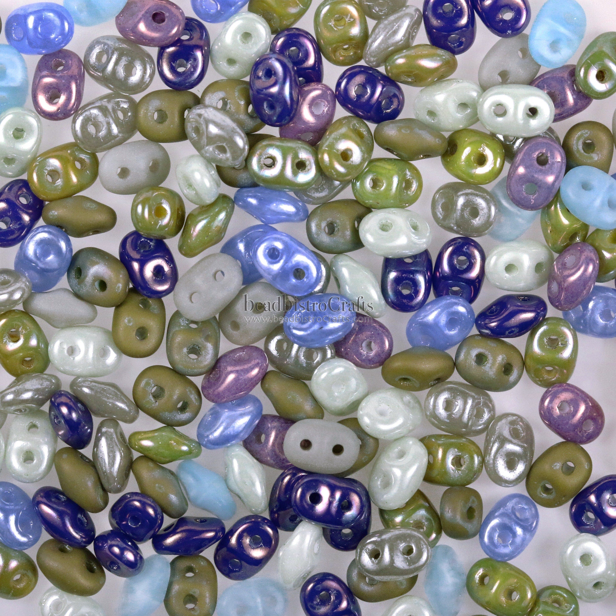 10g Czech SuperDuo 2 hole beads - MERMAID Mix * / Custom mix 2.5x5mm [B-3]