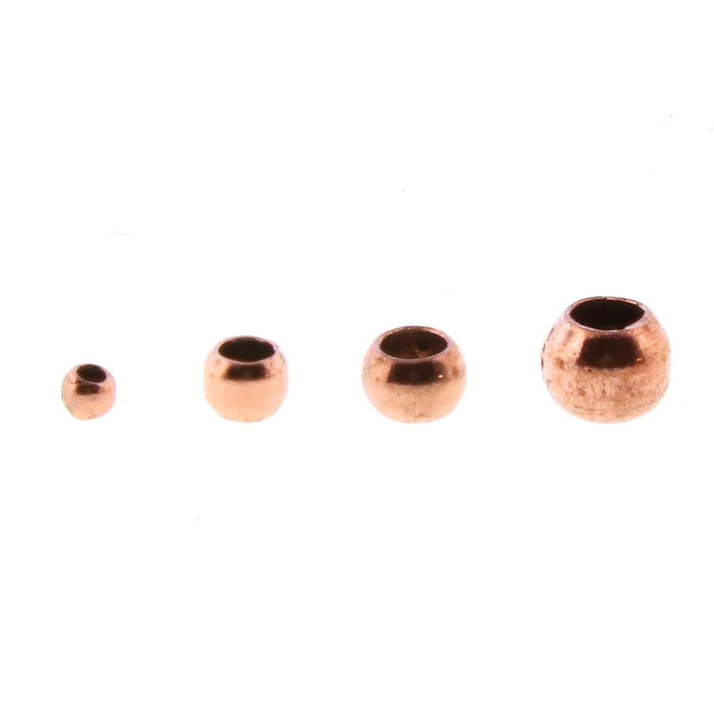 Copper Plated Crimp Beads, Basic Elements by Beadsmith, 4 Size Variety Pack, 600 Pieces