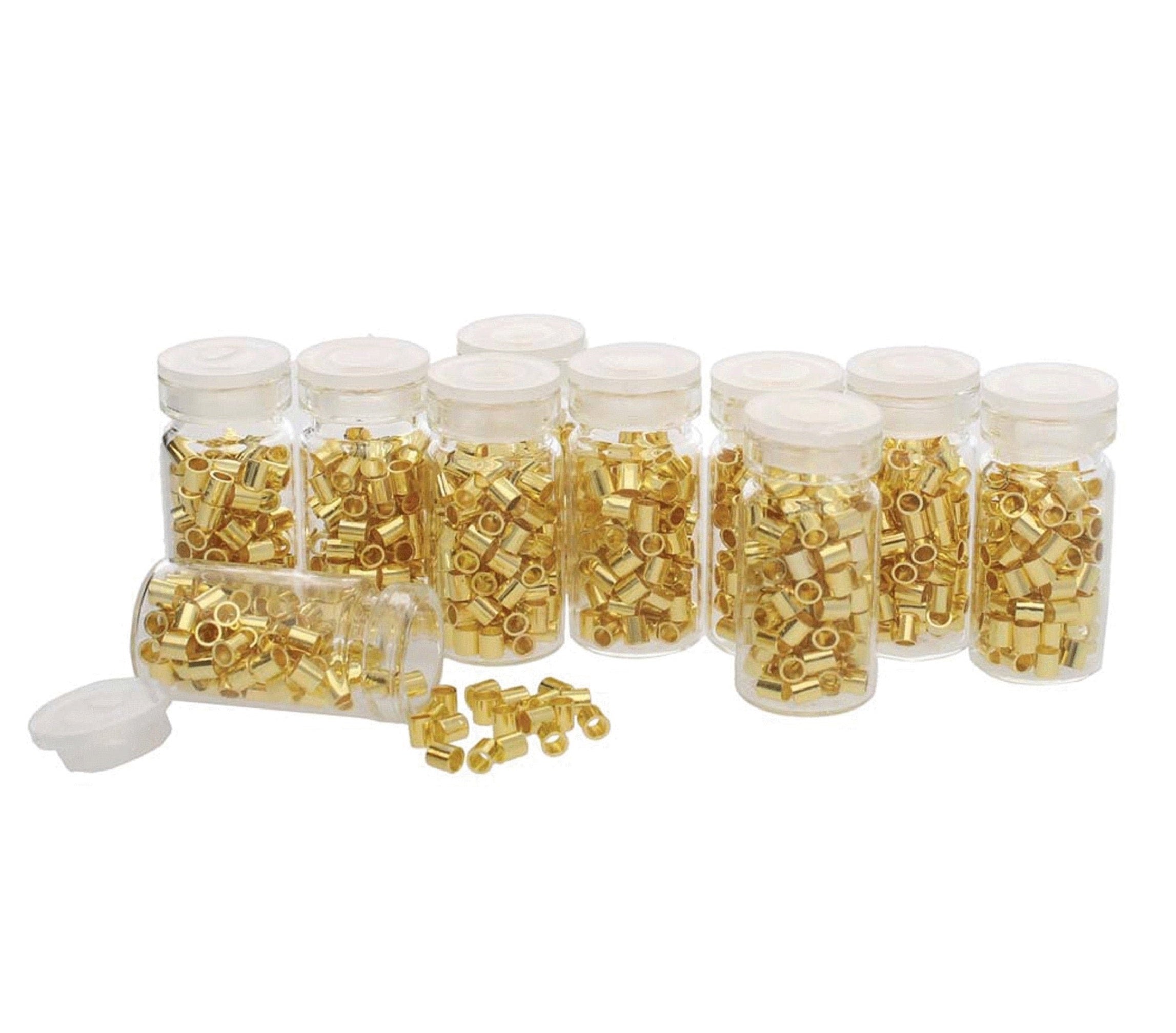 Beadsmith Gold Plated Crimp Tubes (1,000 PCS) (2mm od x 1.5mm in)