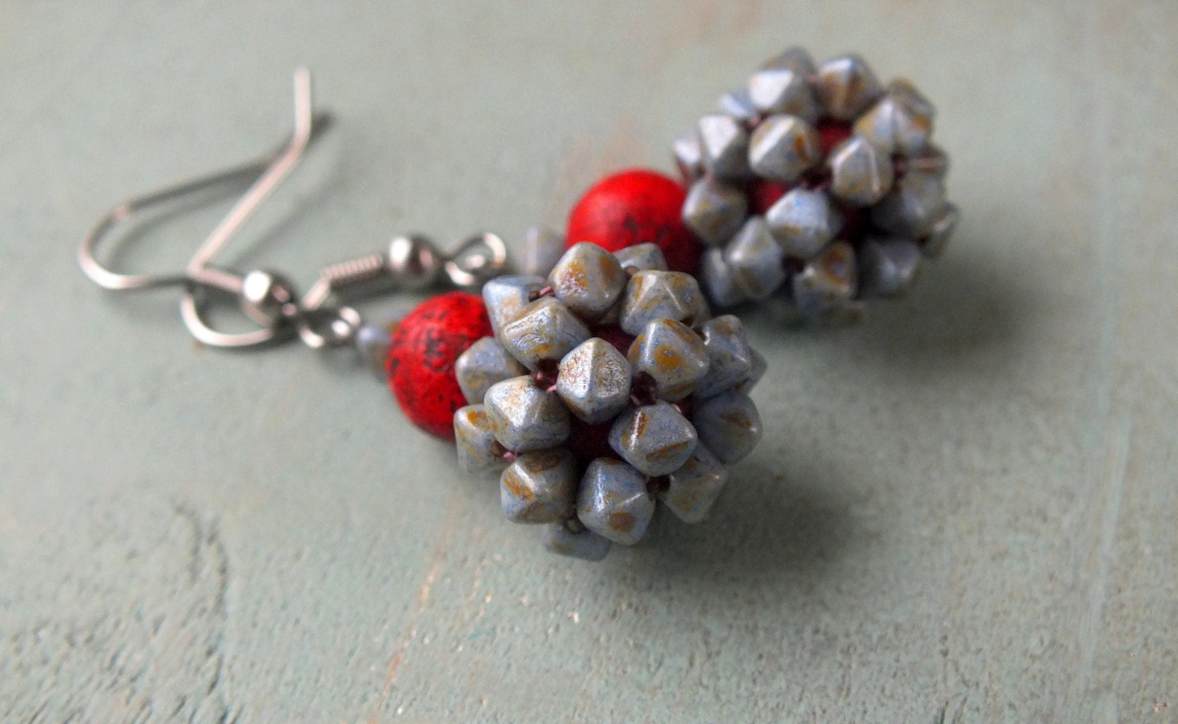 4x4mm Czech glass MINI Bicones - 50pc or 200pc - pressed glass bead * Crystal FULL LABRADOR - 4mm beads