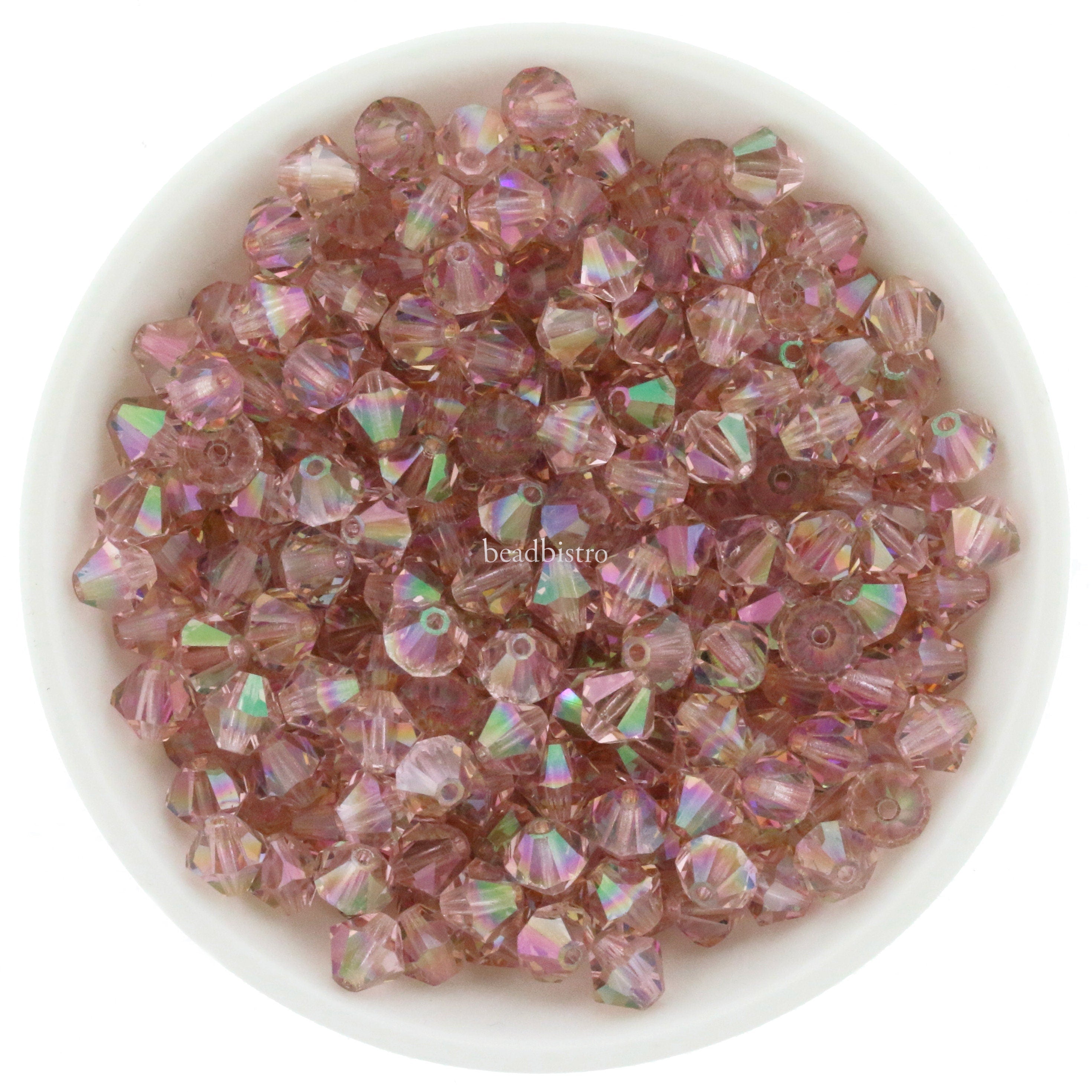 Preciosa Bicones Pink Sapphire Purple Haze 3mm, 4mm, 6mm Crystal Bicones