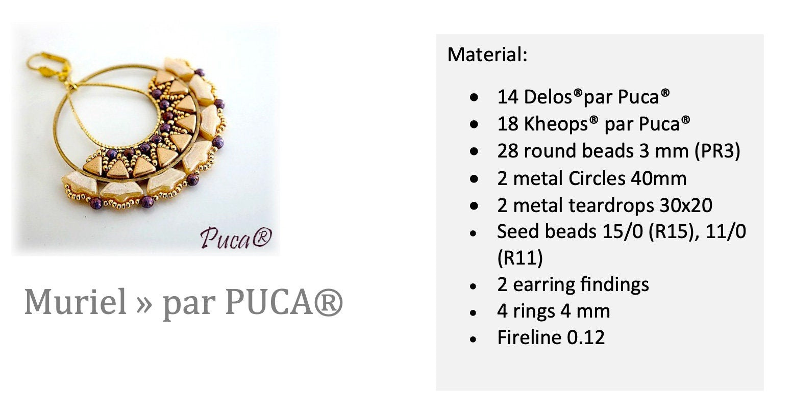 20pcs Czech DELOS® Par Puca® beads - 3 hole beads - Full DORADO - 6x11mm