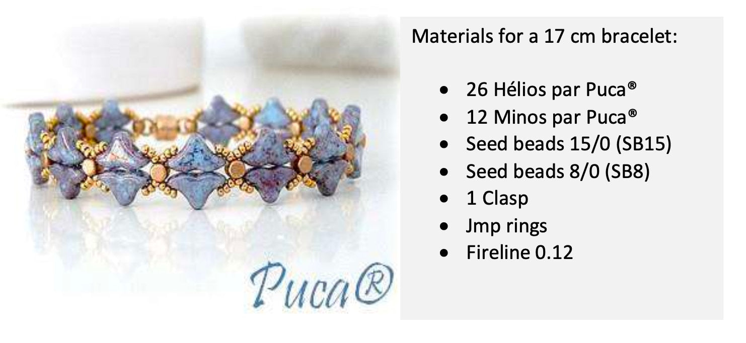 30pcs Czech HELIOS® Par Puca® beads - 2 hole beads - Crystal Clear - 6x10mm