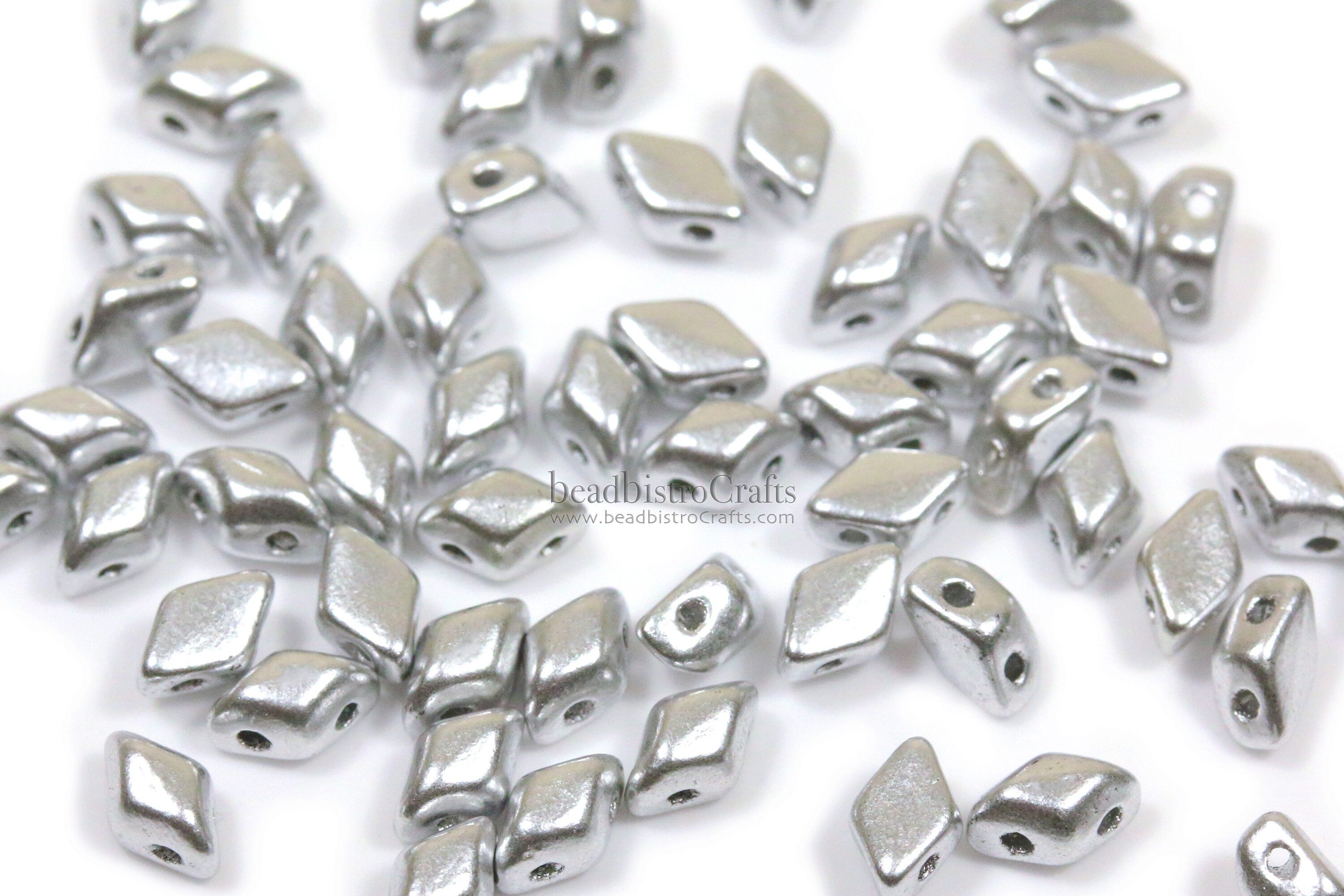 120pcs Czech MINI GemDuo beads - 2 hole beads - Crystal Bronze ALUMINUM - 6x4mm