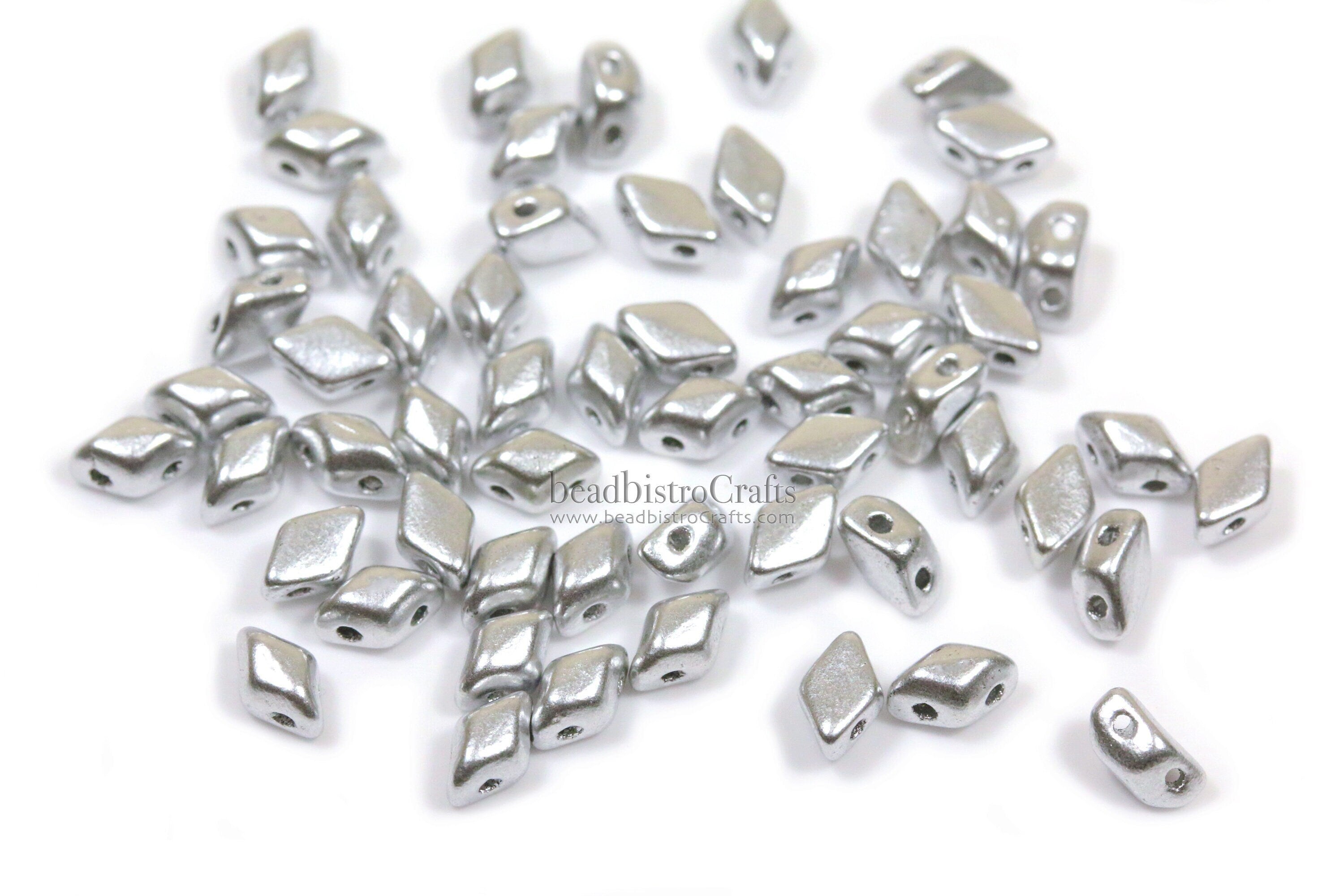 120pcs Czech MINI GemDuo beads - 2 hole beads - Crystal Bronze ALUMINUM - 6x4mm