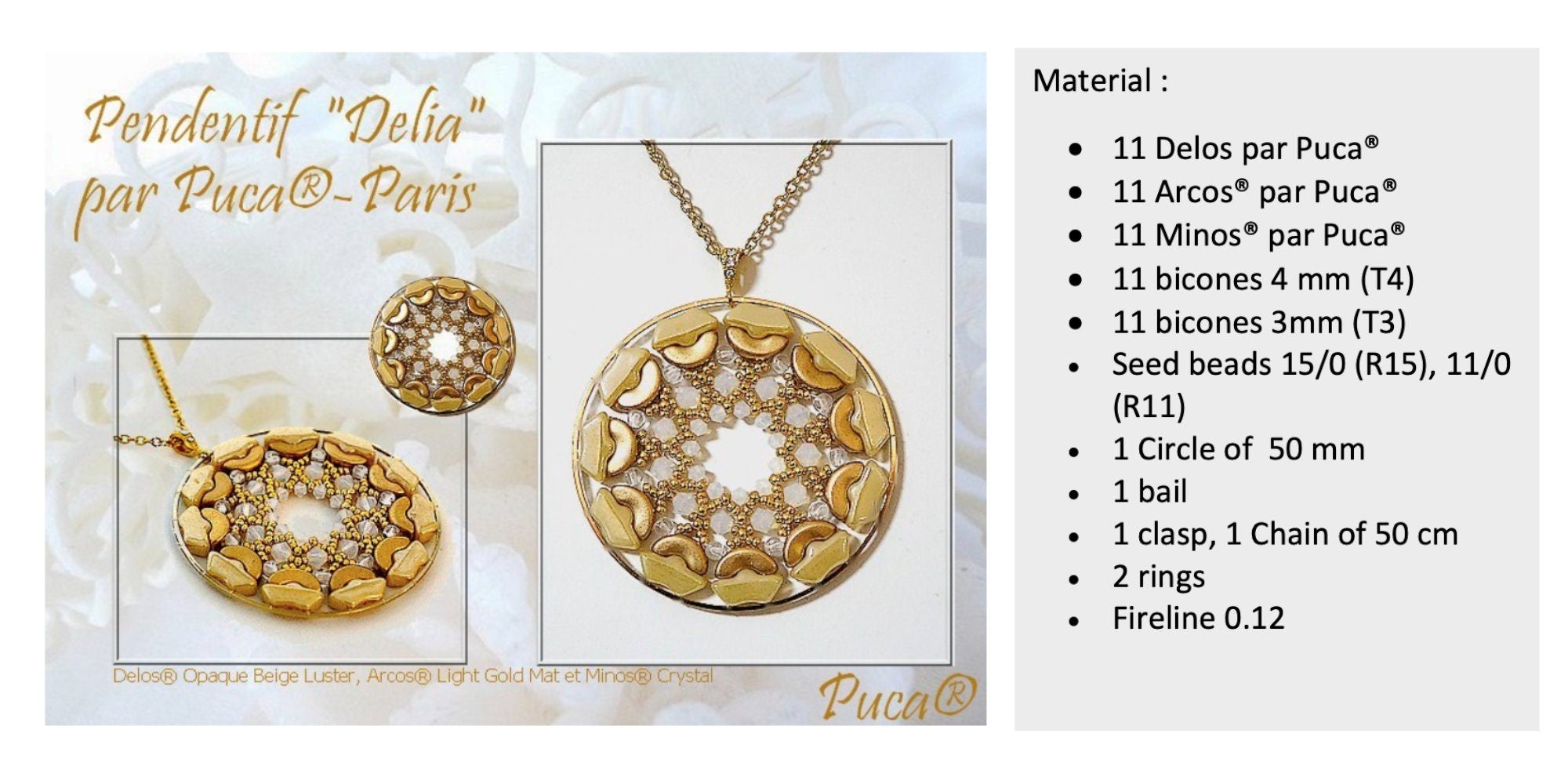 20pcs Czech DELOS® Par Puca® beads - 3 hole beads - Full CAPRI GOLD - 6x11mm