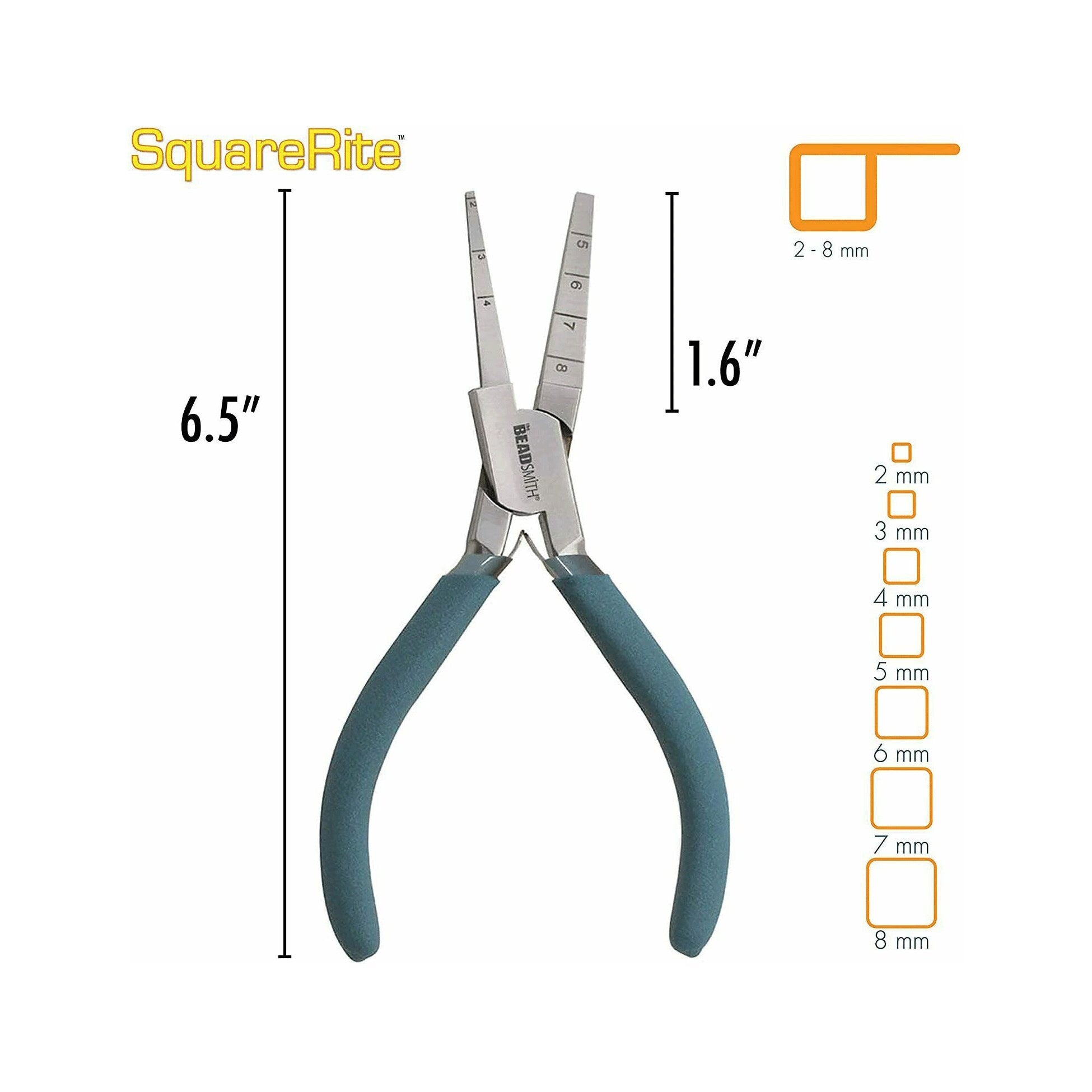 Beadsmith SquareRite Pliers Craft Wire Wrapping Tools (2mm-8mm)