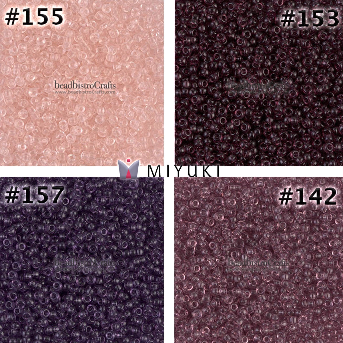 22g MIYUKI TRANSPARENT Round Glass 11/0 Seed Beads - Size 11 Rocaille beads * Choose Color *