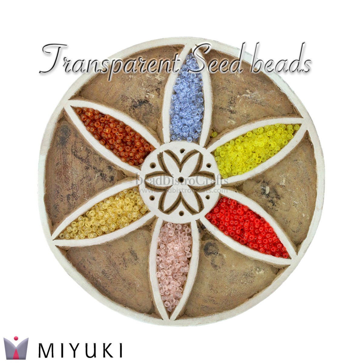 22g MIYUKI TRANSPARENT Round Glass 11/0 Seed Beads - Size 11 Rocaille beads * Choose Color *