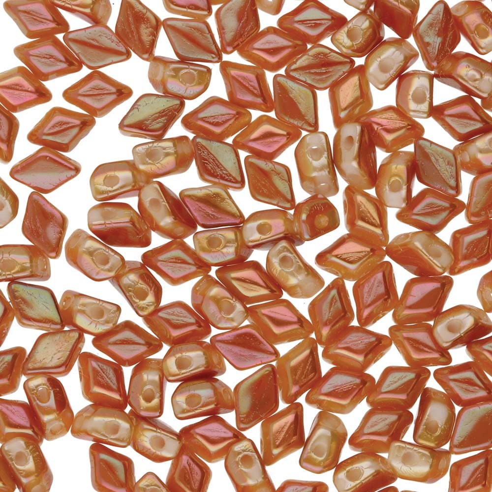 120pcs Czech MINI GemDuo beads - 2 hole beads - Chalk FULL APRICOT - 6x4mm