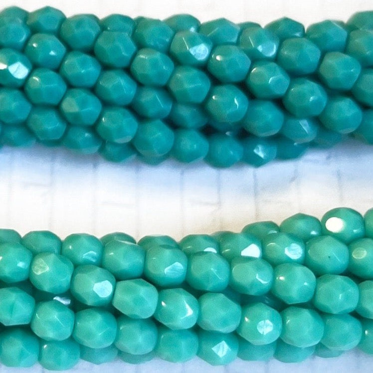 4mm Fire Polish beads * Fire Polish Facetted Czech glass beads - CHOOSE COLOR - 4mm Faceted Round beads