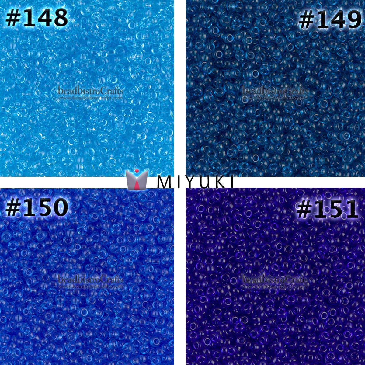 22g MIYUKI TRANSPARENT Round Glass 11/0 Seed Beads - Size 11 Rocaille beads * Choose Color *