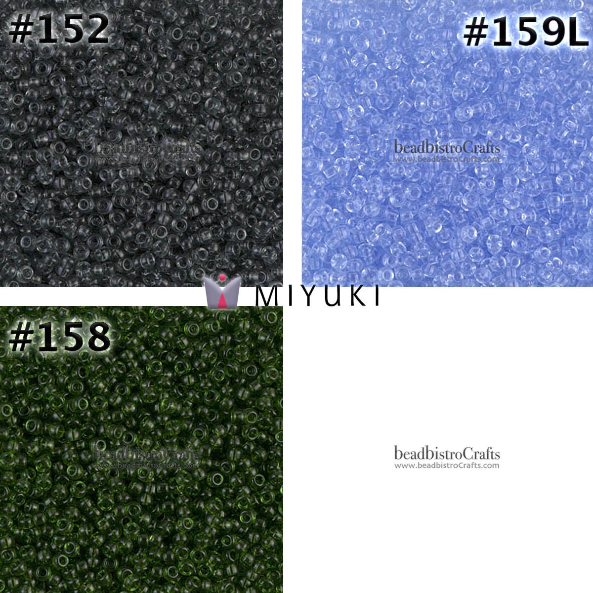 22g MIYUKI TRANSPARENT Round Glass 11/0 Seed Beads - Size 11 Rocaille beads * Choose Color *