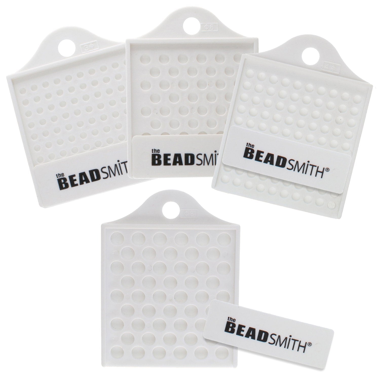 Beadsmith Bead Counter 4 Piece Set 3, 4, 6, 8MM Bead Counter Tool, Perfect for Crystal, Seed Beads and more.